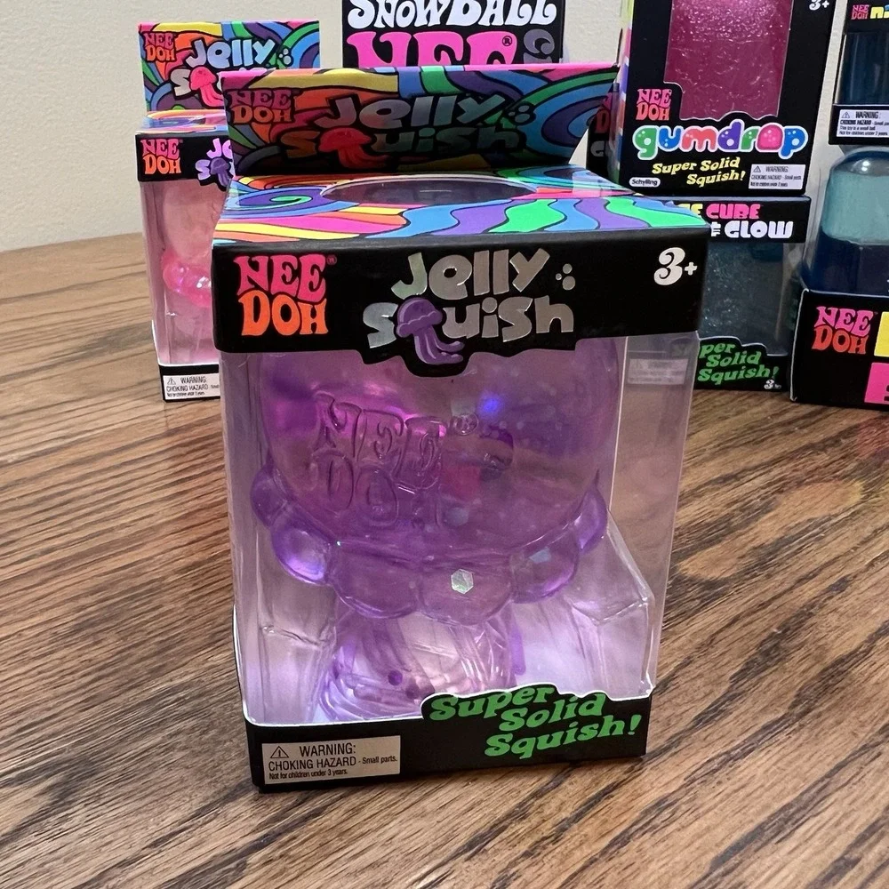 Schylling Needoh New Authentic Lot Of 12 Rainboh Snowball Jelly Squish Nice Berg